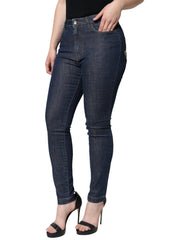 Dolce & Gabbana Dark Blue QUEEN Cotton Skinny Denim Jeans - IT42|M - Jeans