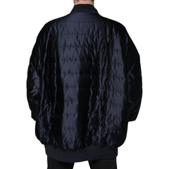Dolce & Gabbana Dark Blue Quilted Full Zip Bomber Jacket - IT56 | XXL - Bomber Jackets