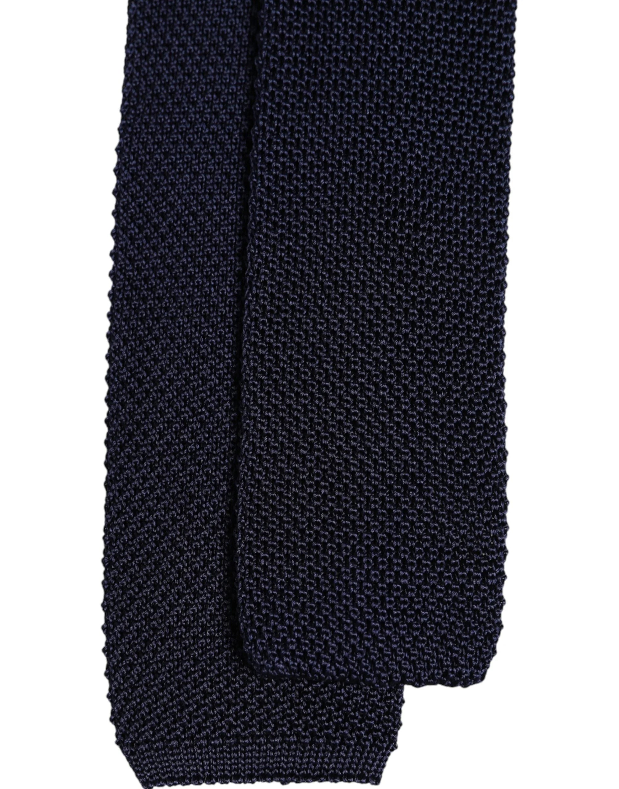 Dolce & Gabbana Dark Blue Silk Adjustable Necktie Tie - Neckties