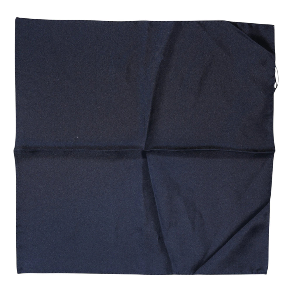 Dolce & Gabbana Dark Blue Silk Square Men Foulard Scarf - Scarves & Shawls