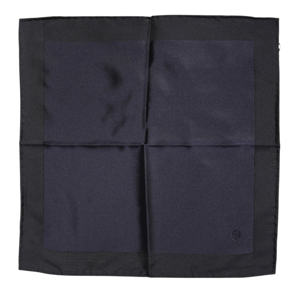 Dolce & Gabbana Dark Blue Silk Square Men Foulard Scarf - Scarves & Shawls