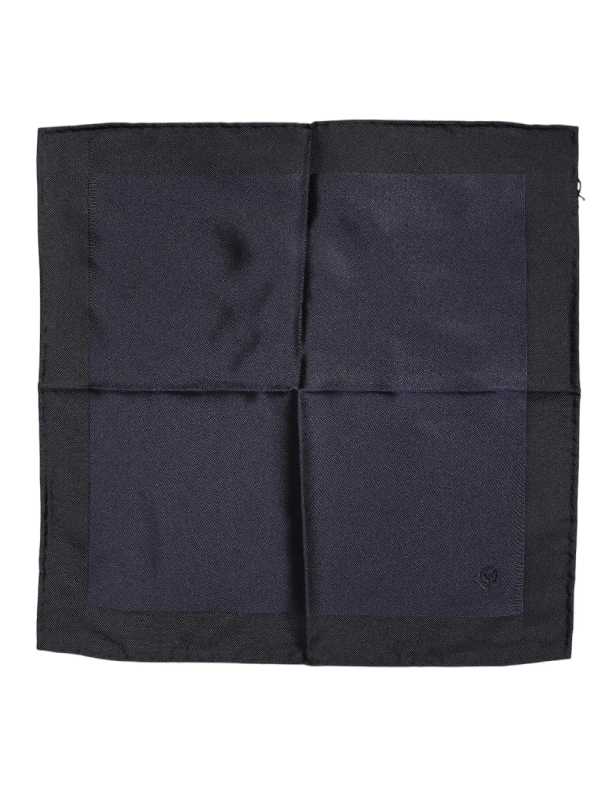 Dolce & Gabbana Dark Blue Silk Square Men Foulard Scarf - Scarves & Shawls