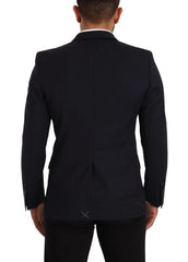 Dolce & Gabbana Dark Blue Single Breasted Coat MARTINI Blazer - IT46 | S - Sport Jackets