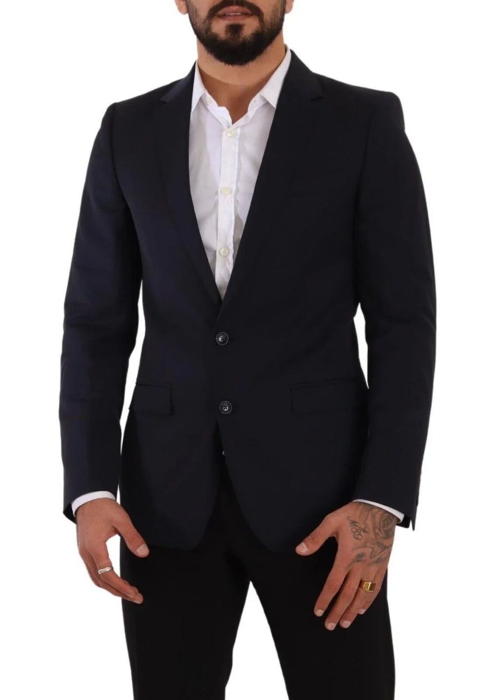 Dolce & Gabbana Dark Blue Single Breasted Coat MARTINI Blazer - IT46 | S - Sport Jackets
