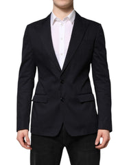 Dolce & Gabbana Dark Blue TAORMINA Cotton Blazer Suit Jacket - IT48 | M - Sport Jackets