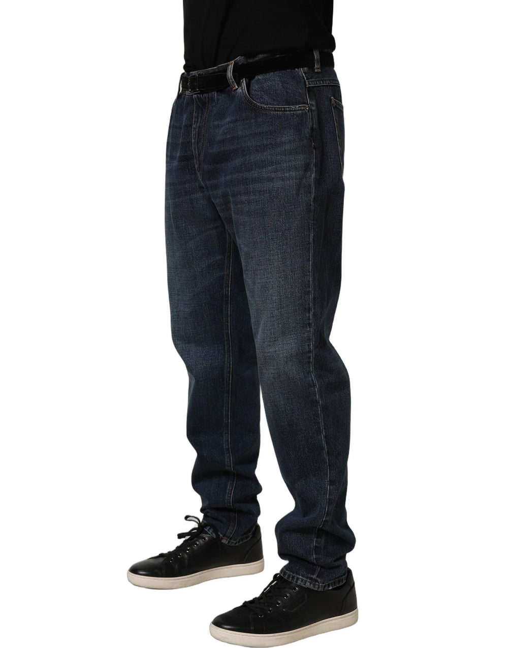 Dolce & Gabbana Dark Blue Washed MidWaist Straight Denim Jeans - IT48 | M