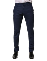 Dolce & Gabbana Dark Blue Wool Dress Formal Pants - IT46 | S - Trousers