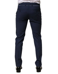 Dolce & Gabbana Dark Blue Wool Dress Formal Pants - IT46 | S - Trousers