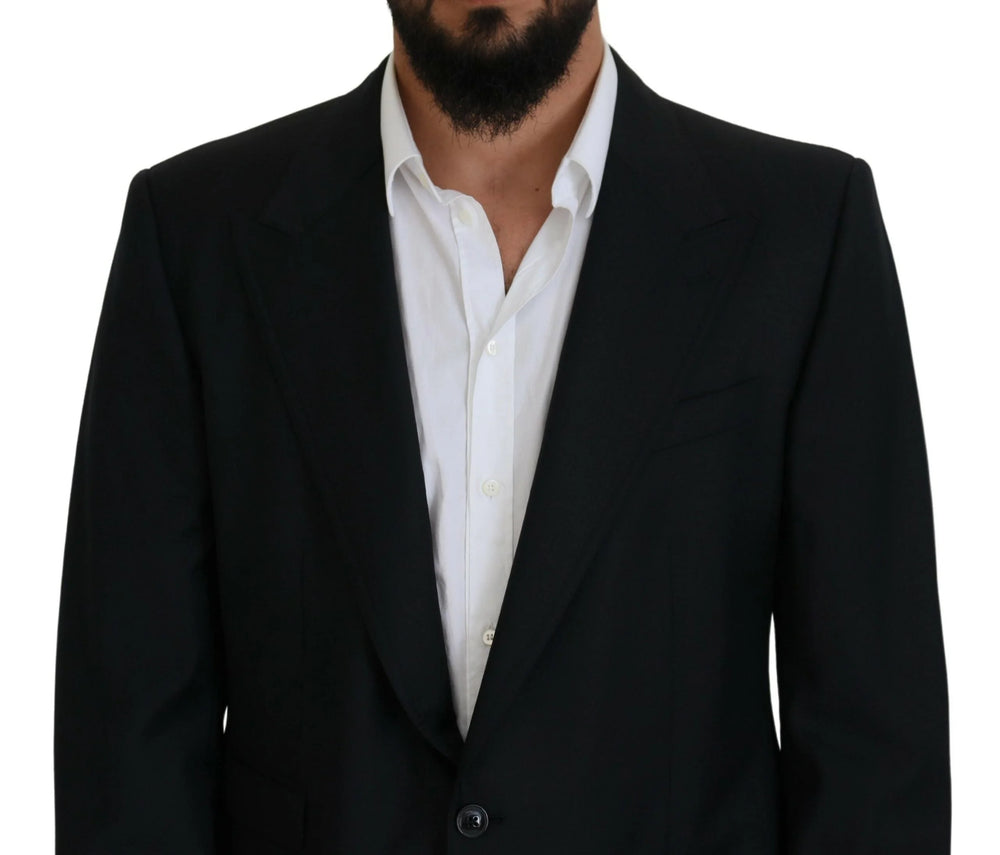 Dolce & Gabbana Dark Blue Wool Formal Sicilia Blazer - IT56 | XL - Sport Jackets
