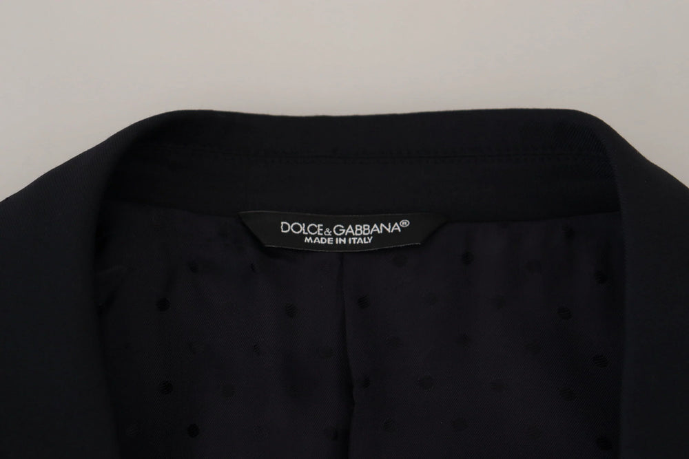 Dolce & Gabbana Dark Blue Wool Formal Sicilia Blazer - IT56 | XL - Sport Jackets