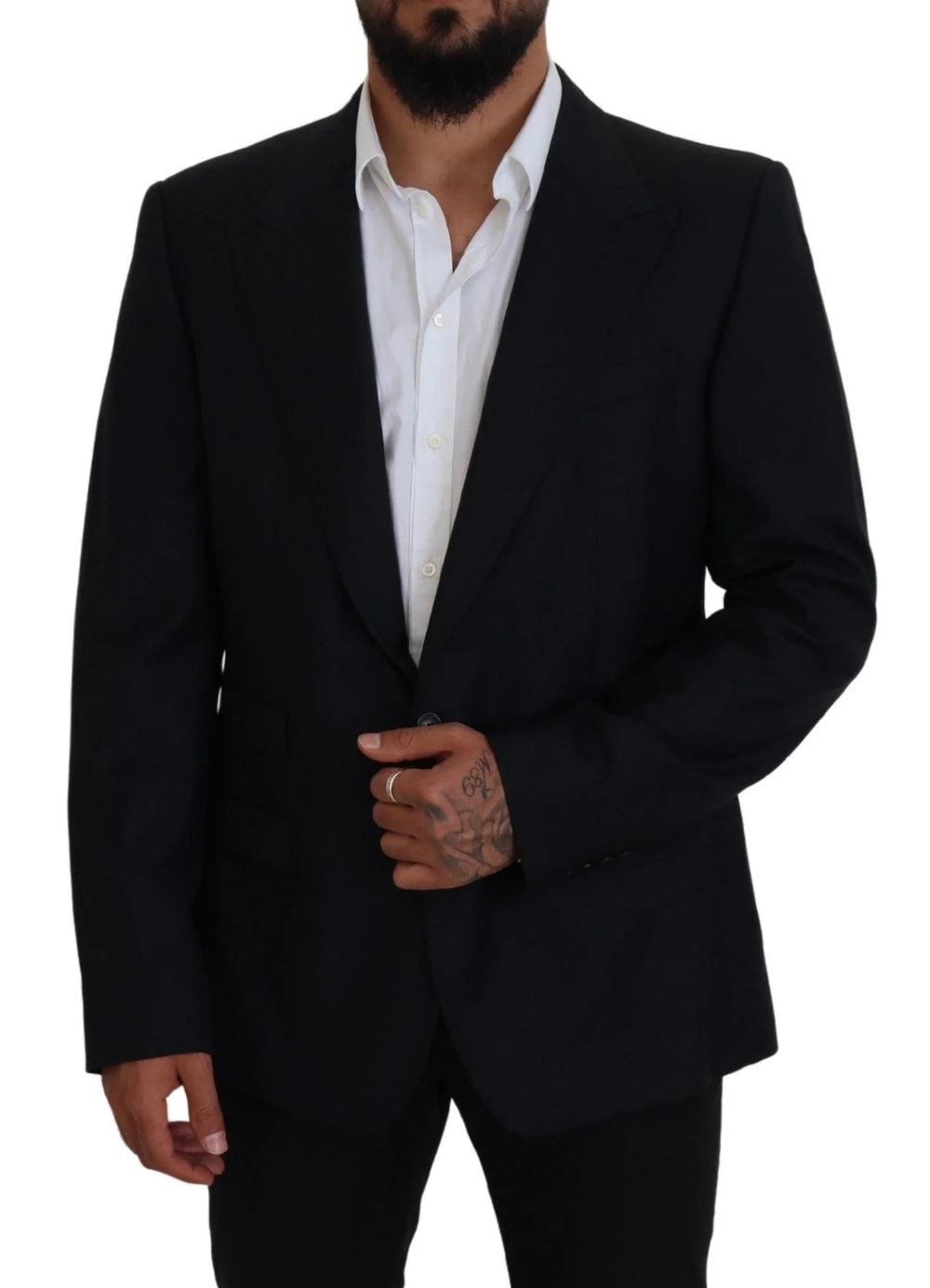 Dolce & Gabbana Dark Blue Wool Formal Sicilia Blazer - IT56 | XL - Sport Jackets