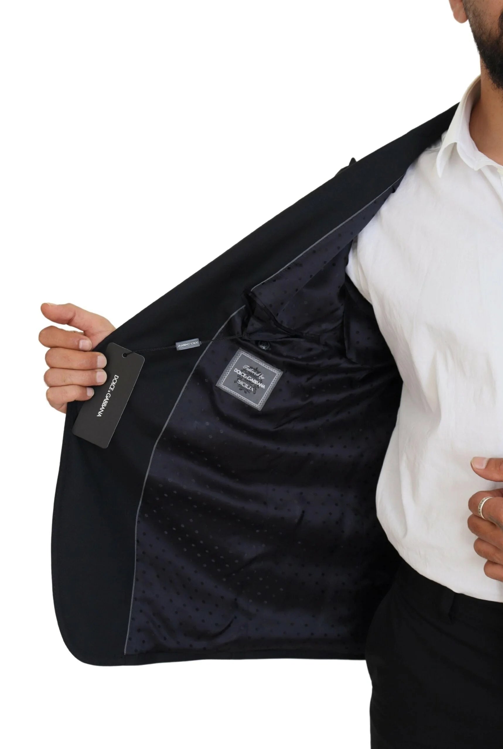 Dolce & Gabbana Dark Blue Wool Formal Sicilia Blazer - IT56 | XL - Sport Jackets