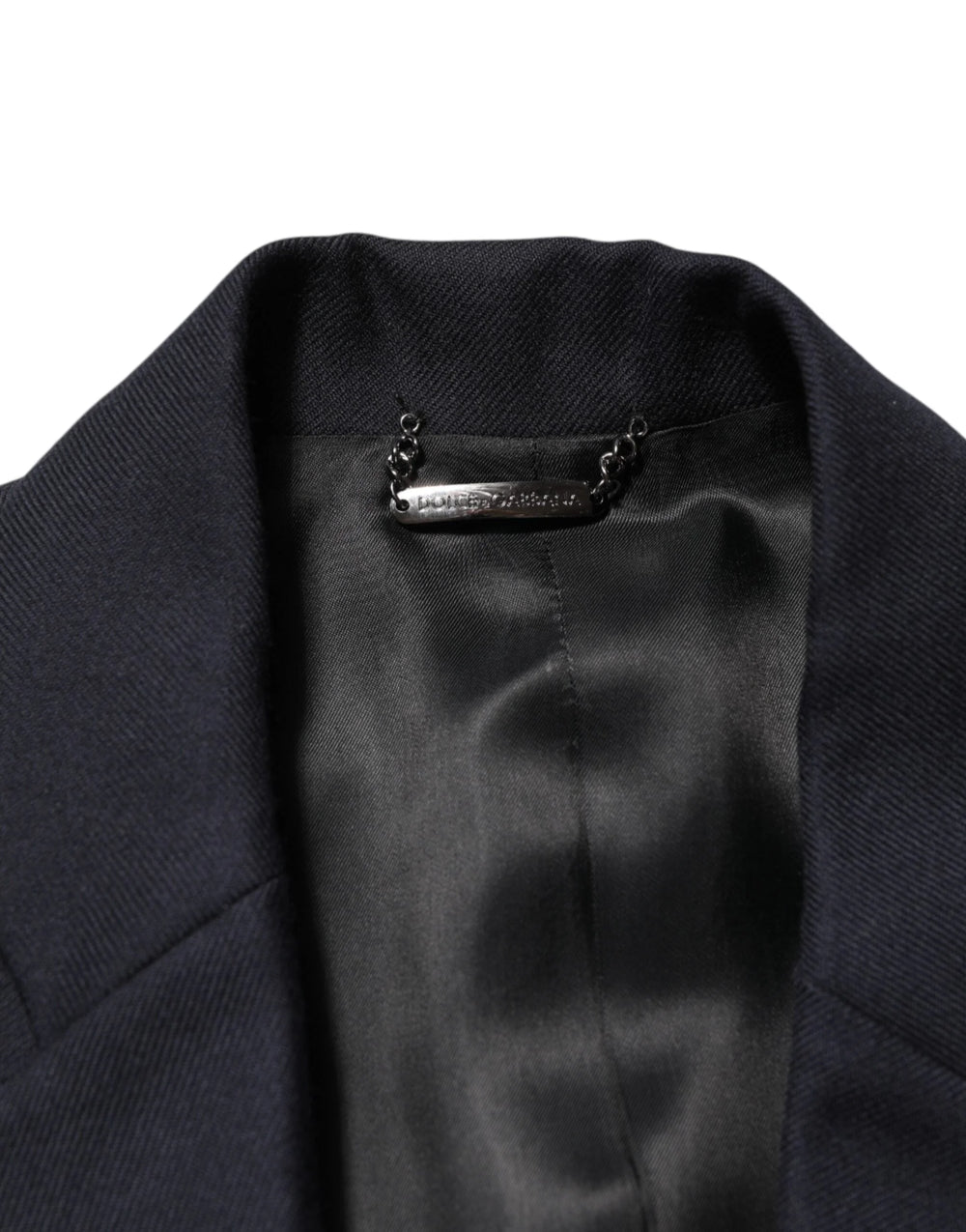 Dolce & Gabbana Dark Blue Wool Men Jacket Coat Blazer Suit - IT50 | L - Sport Jackets