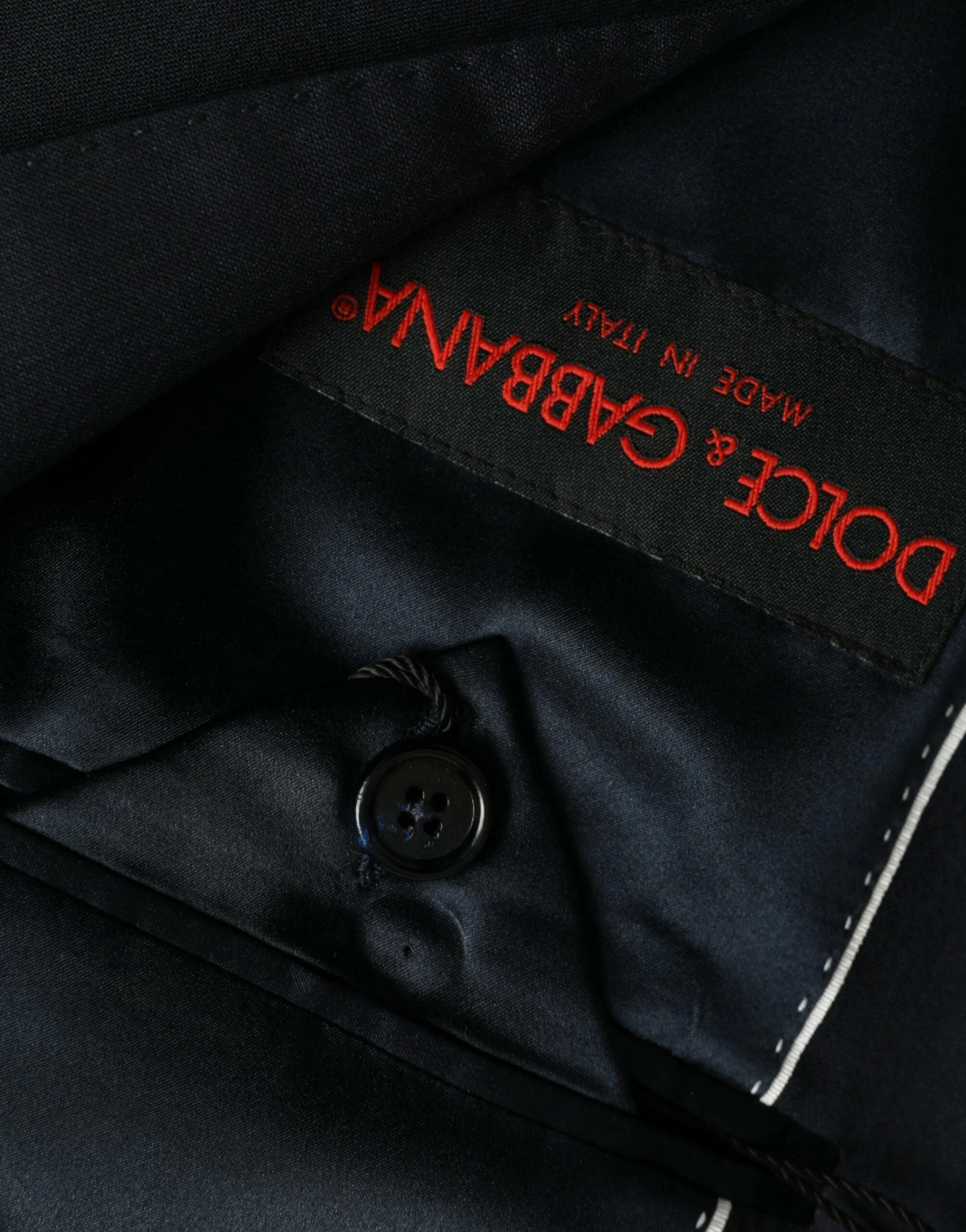 Dolce & Gabbana Dark Blue Wool Single Breasted Coat Blazer - IT54 | XL - Sport Jackets