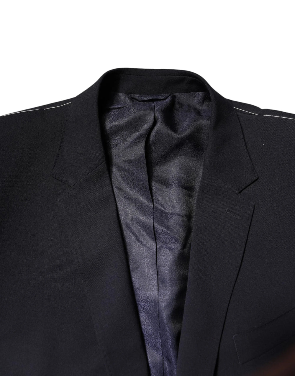 Dolce & Gabbana Dark Blue Wool Single Breasted Coat Blazer - IT56 | XXL - Sport Jackets