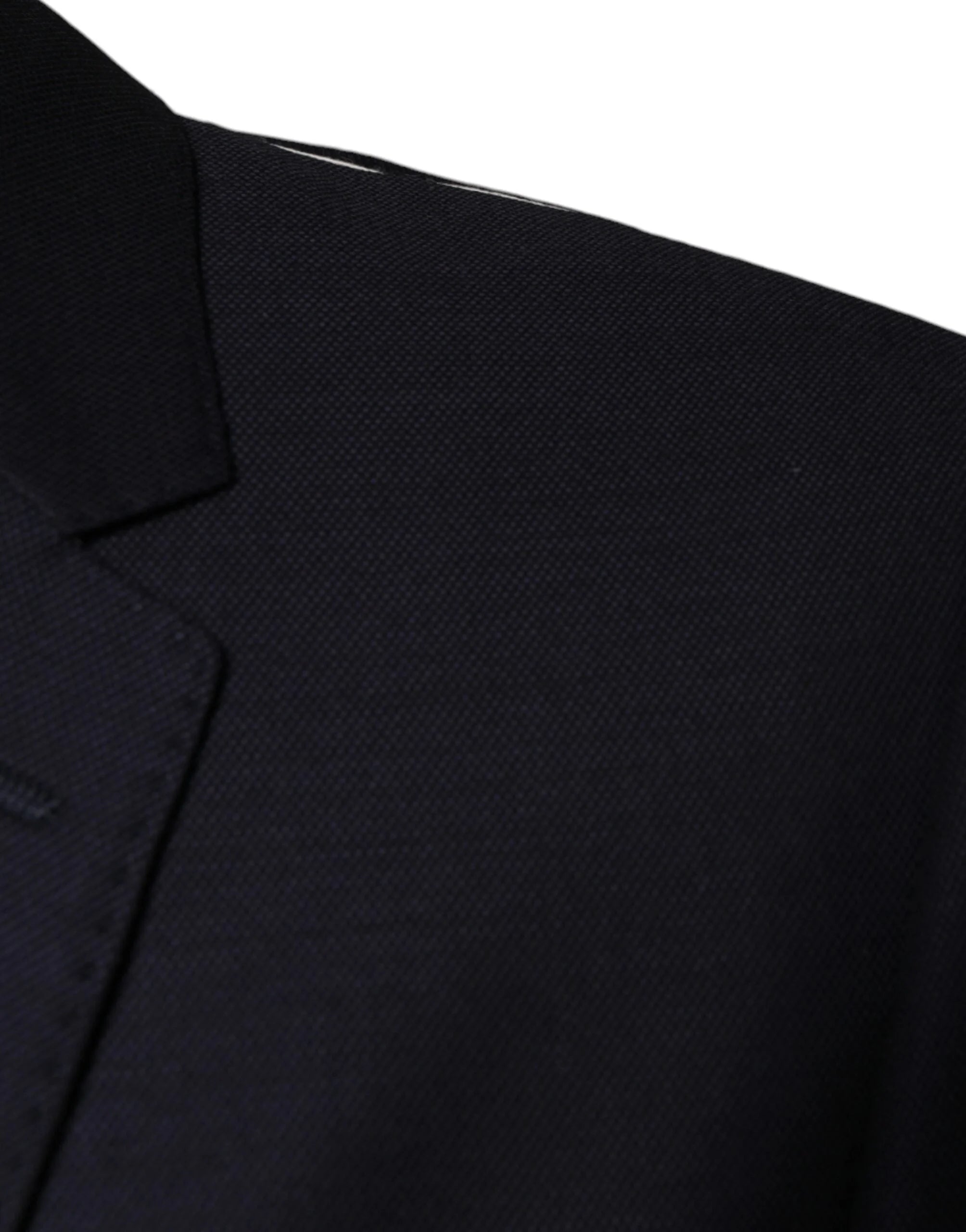 Dolce & Gabbana Dark Blue Wool Single Breasted Dress Coat Blazer - IT48 | M - Sport Jackets