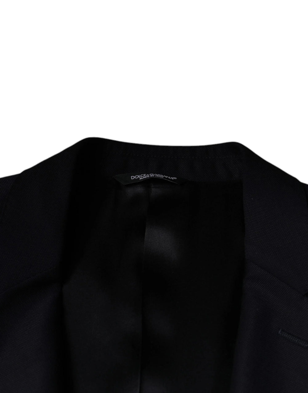 Dolce & Gabbana Dark Blue Wool Single Breasted Dress Coat Blazer - IT48 | M - Sport Jackets