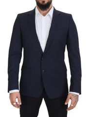 Dolce & Gabbana Dark Blue Wool Single Breasted MARTINI Blazer - IT48 | M - Sport Jackets