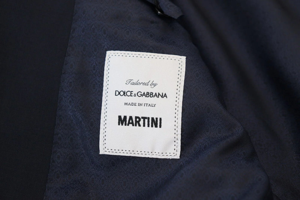 Dolce & Gabbana Dark Blue Wool Single Breasted MARTINI Blazer - IT48 | M