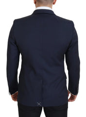 Dolce & Gabbana Dark Blue Wool Single Breasted MARTINI Blazer - IT48 | M