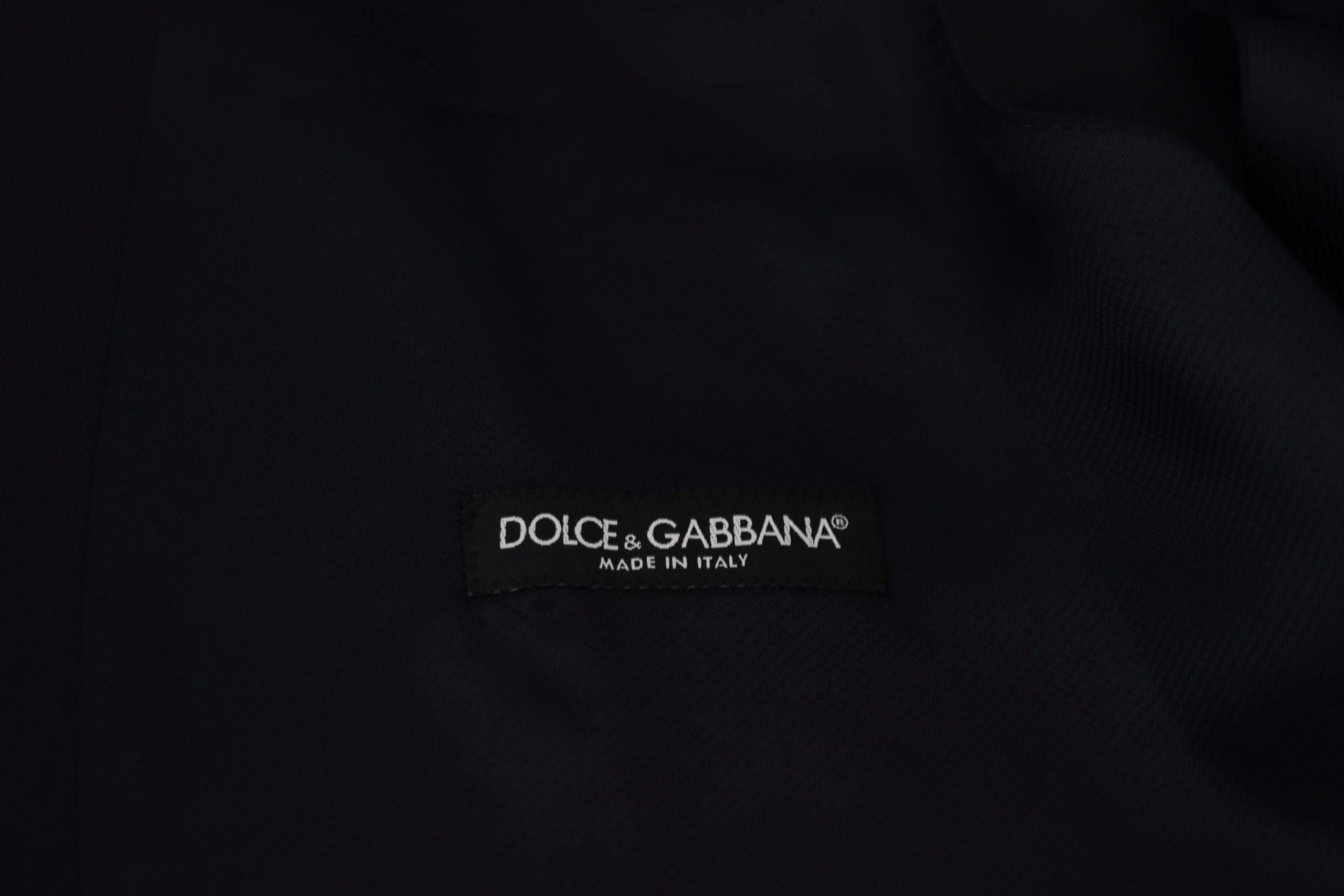 Dolce & Gabbana Dark Blue Wool Stretch Waistcoat Formal Vest - IT48 | M - Vests