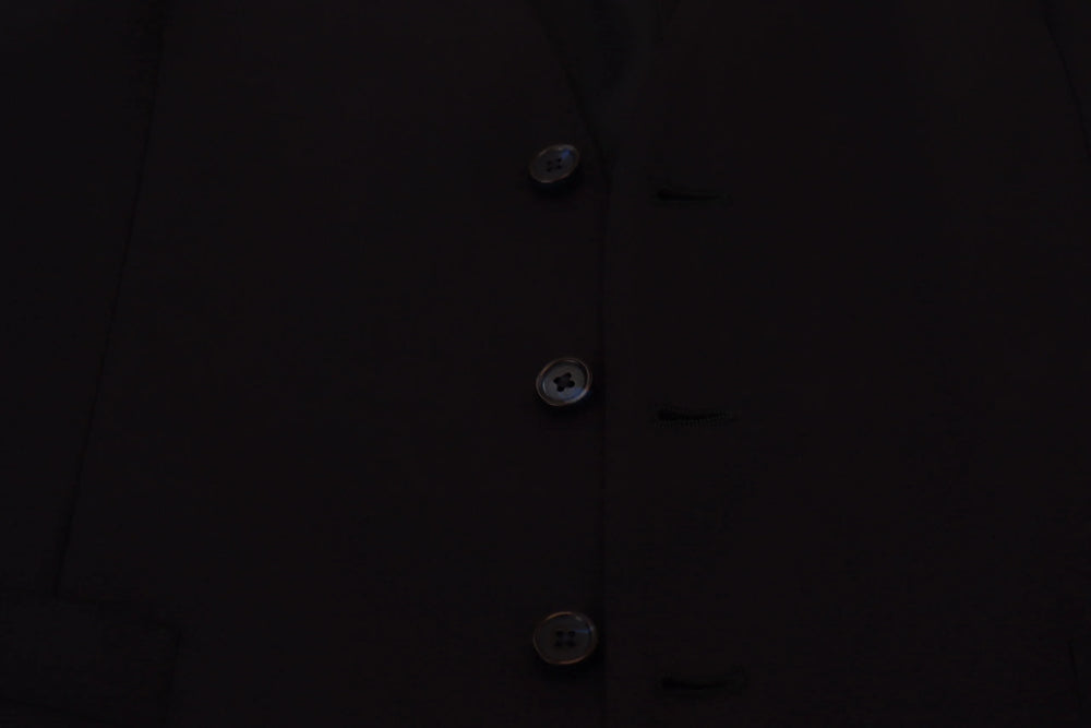 Dolce & Gabbana Dark Blue Wool Stretch Waistcoat Formal Vest - IT48 | M - Vests