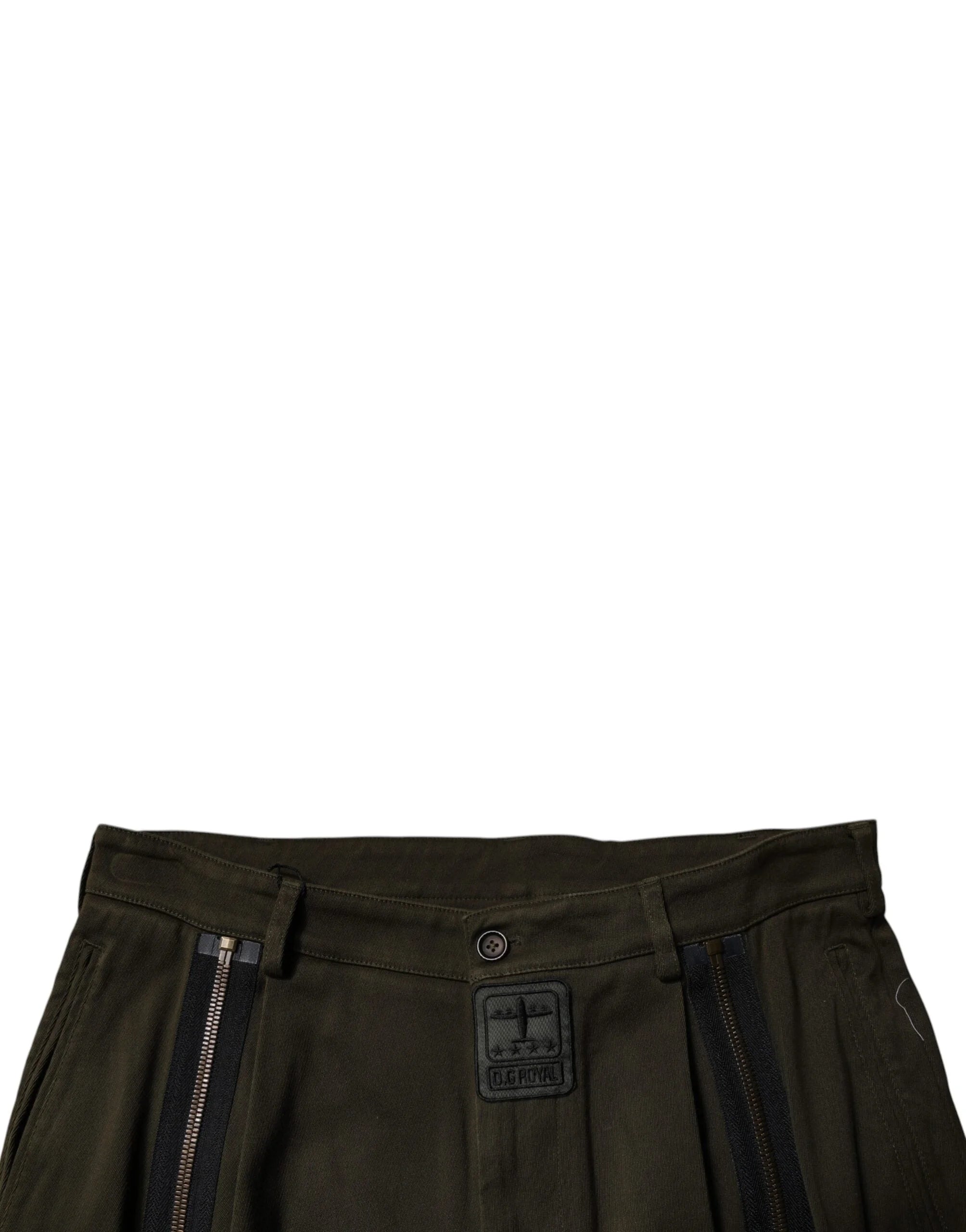 Dolce & Gabbana Dark Brown Cotton Jogger Cargo Pants - IT52 | XL - Cargo Pants