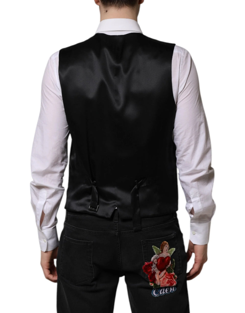 Dolce & Gabbana Dark Brown Dress Formal Men Waistcoat Vest - IT50 | L - Vests
