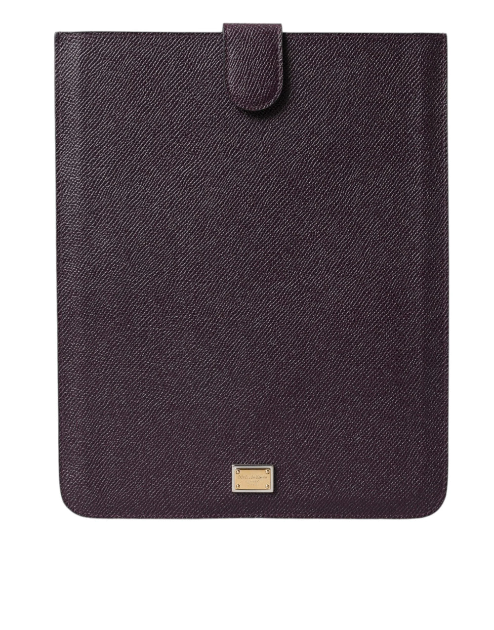 Dolce & Gabbana Dark Brown Leather Logo Plaque Cover Sleeve Tablet Case - Handheld Device Accessories