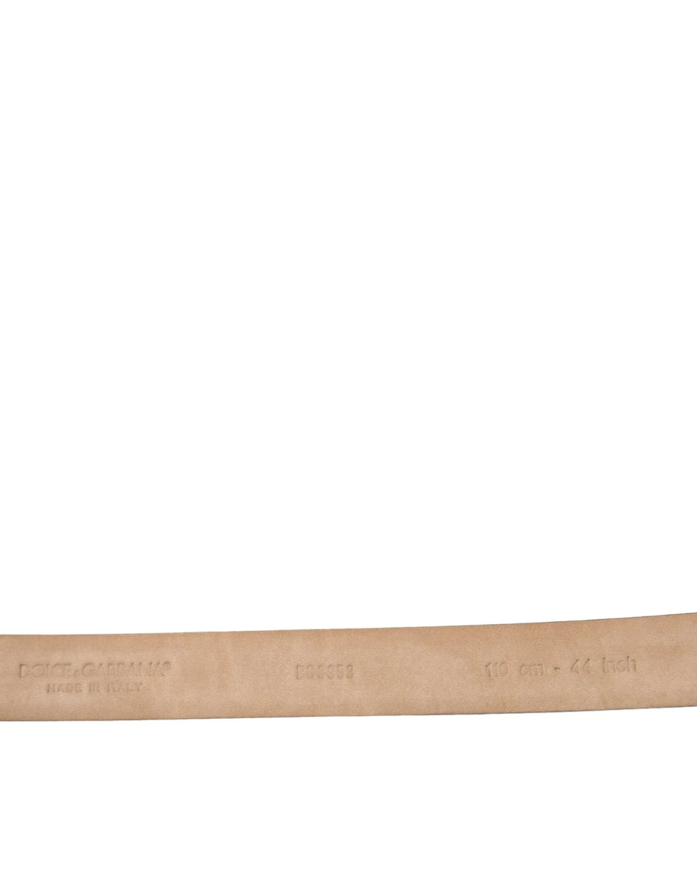 Dolce & Gabbana Dark Brown Leather Silver Metal Buckle Belt - 110 cm / 44 Inches - Belts