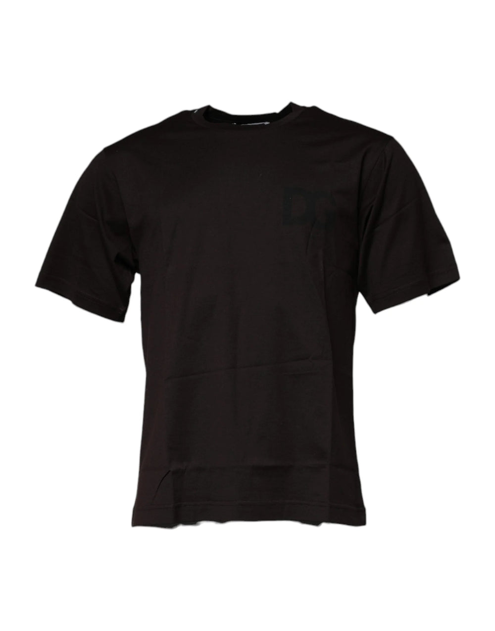 Dolce & Gabbana Dark Brown Logo Cotton Crew Neck T-shirt - IT48 | M - T-Shirts