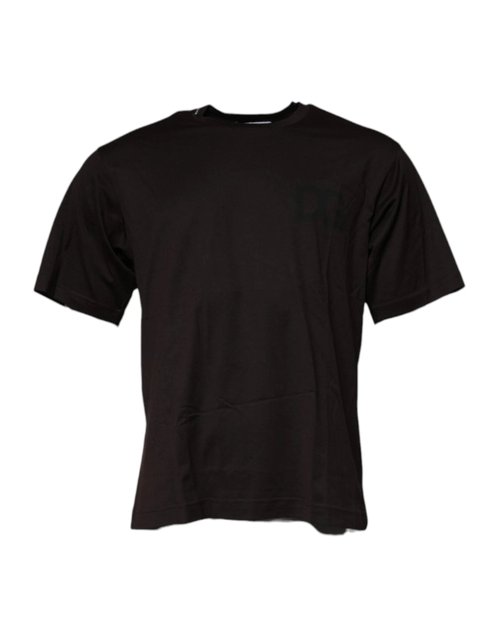 Dolce & Gabbana Dark Brown Logo Cotton Crew Neck T-shirt - IT48 | M - T-Shirts