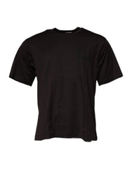 Dolce & Gabbana Dark Brown Logo Cotton Crew Neck T-shirt - IT48 | M - T-Shirts