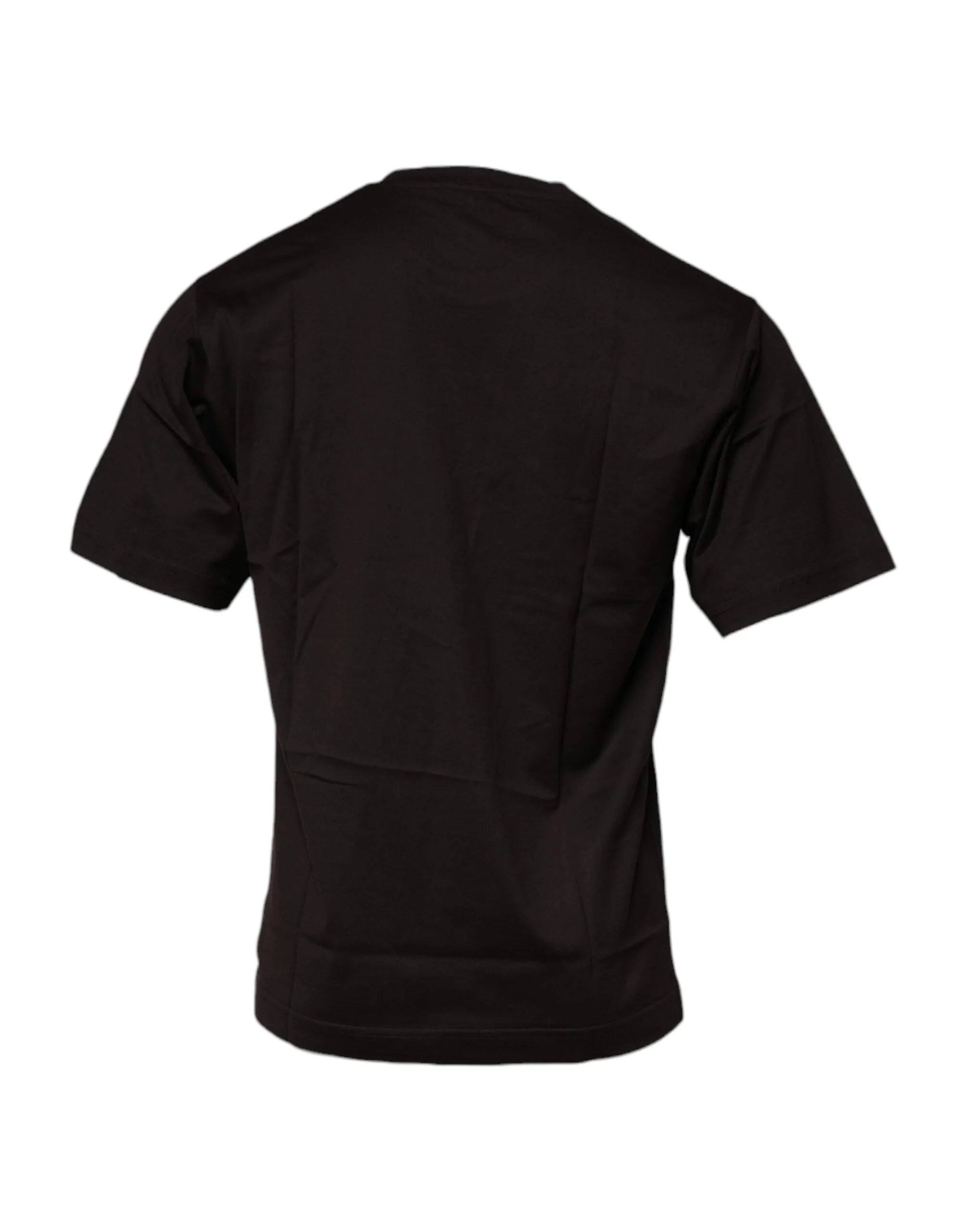 Dolce & Gabbana Dark Brown Logo Cotton Crew Neck T-shirt - IT48 | M - T-Shirts