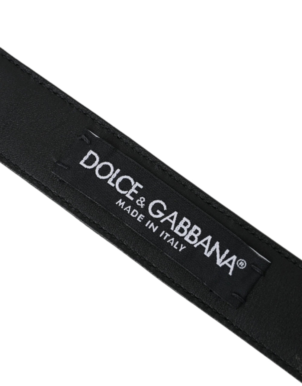 Dolce & Gabbana Dark Brown Perforated Leather Metal Buckle Belt Men - 85 cm / 34 Inches - Belts