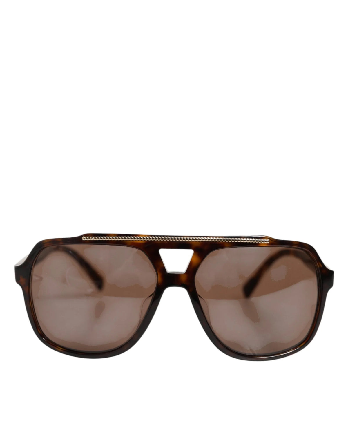 Dolce & Gabbana Dark Brown Tortoise Shell Pilot Frame Sunglasses - Sunglasses