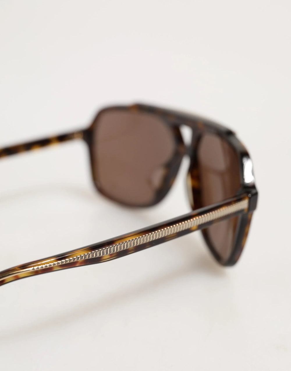 Dolce & Gabbana Dark Brown Tortoise Shell Pilot Frame Sunglasses - Sunglasses
