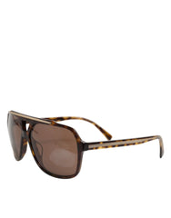 Dolce & Gabbana Dark Brown Tortoise Shell Pilot Frame Sunglasses - Sunglasses