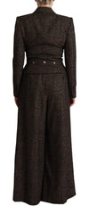 Dolce & Gabbana Dark Brown Wool Single Breasted 2 Pc Jacket Pants - IT40|S - Pant Suits