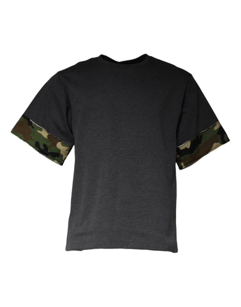 Dolce & Gabbana Dark Gray Camouflage Crew Neck T-shirt - IT46 | S - T-Shirts