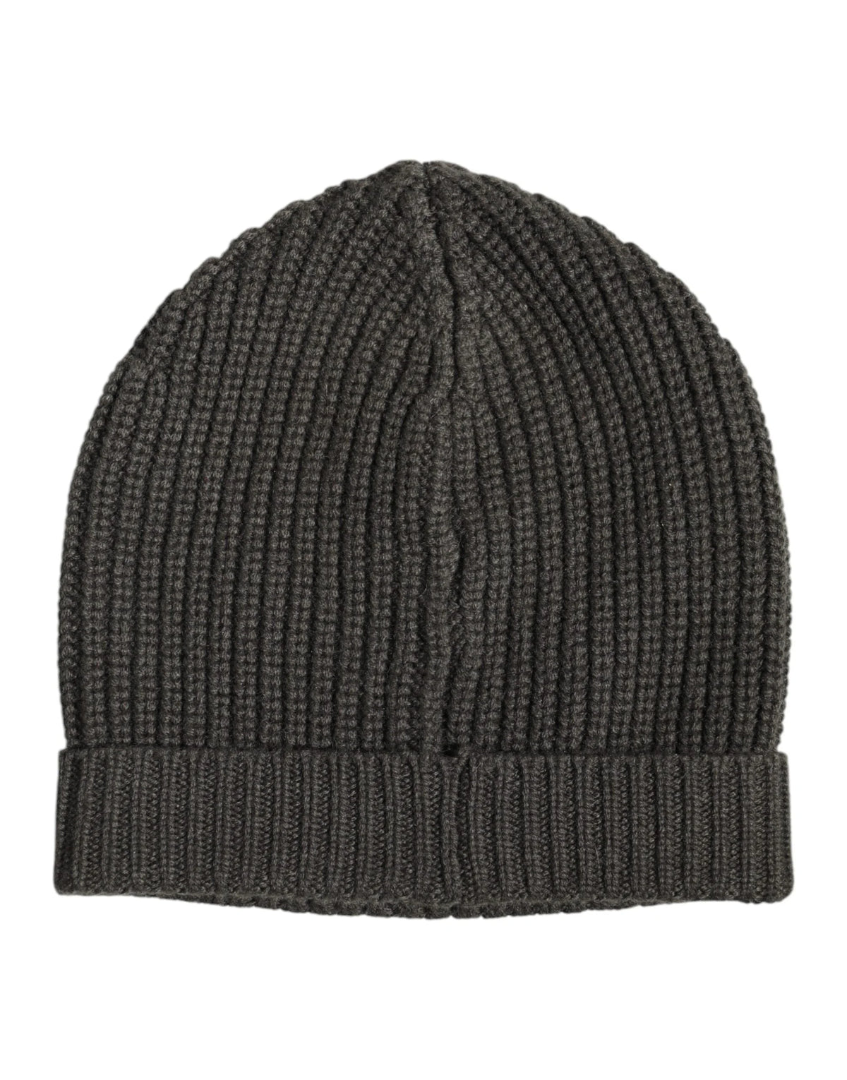 Dolce & Gabbana Dark Gray Cashmere Knit Winter Beanie Hat - Beanies