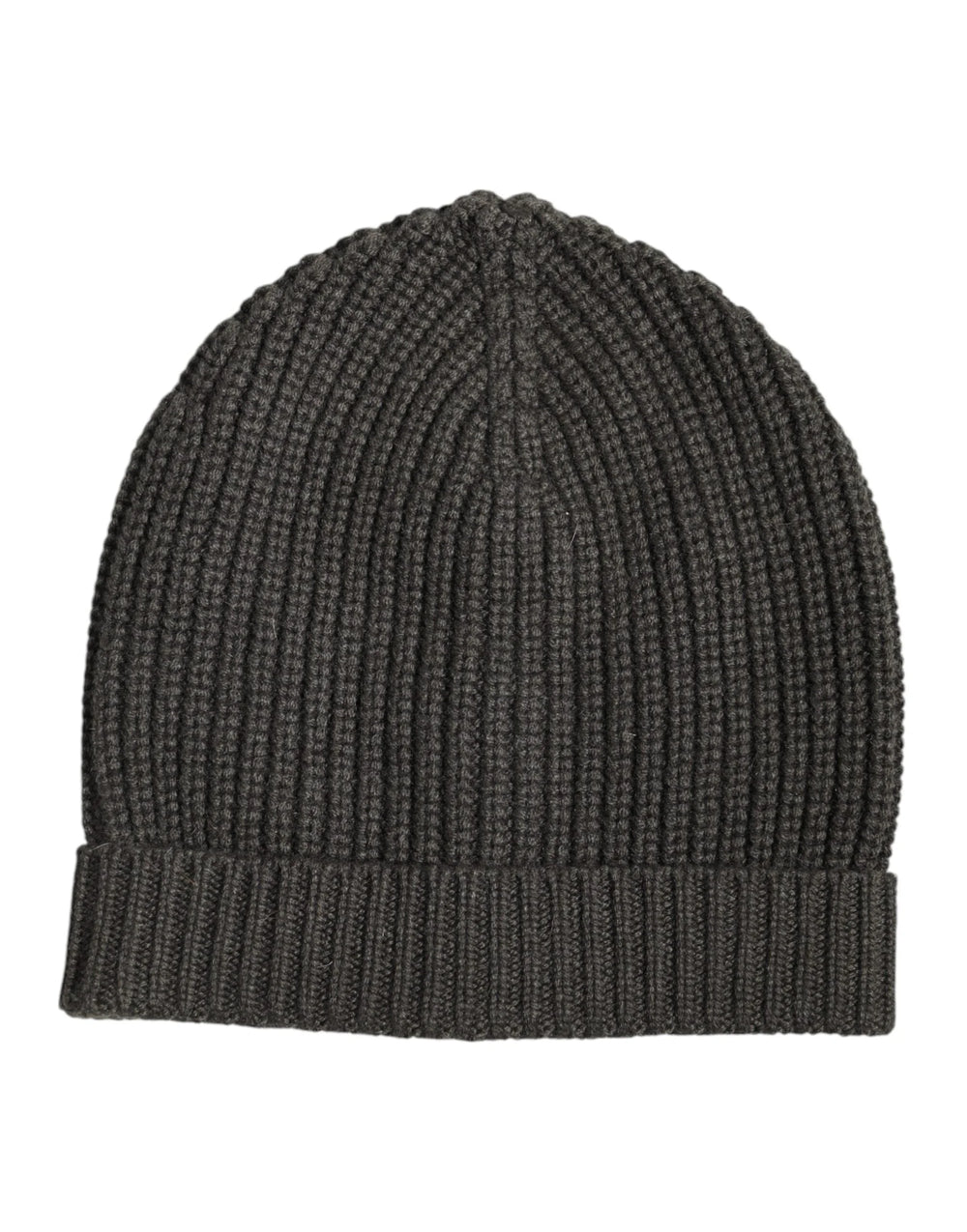 Dolce & Gabbana Dark Gray Cashmere Knit Winter Beanie Hat - Beanies