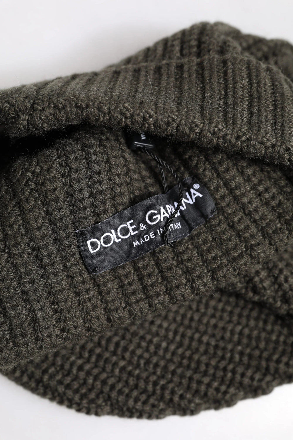 Dolce & Gabbana Dark Gray Cashmere Knit Winter Beanie Hat - Beanies