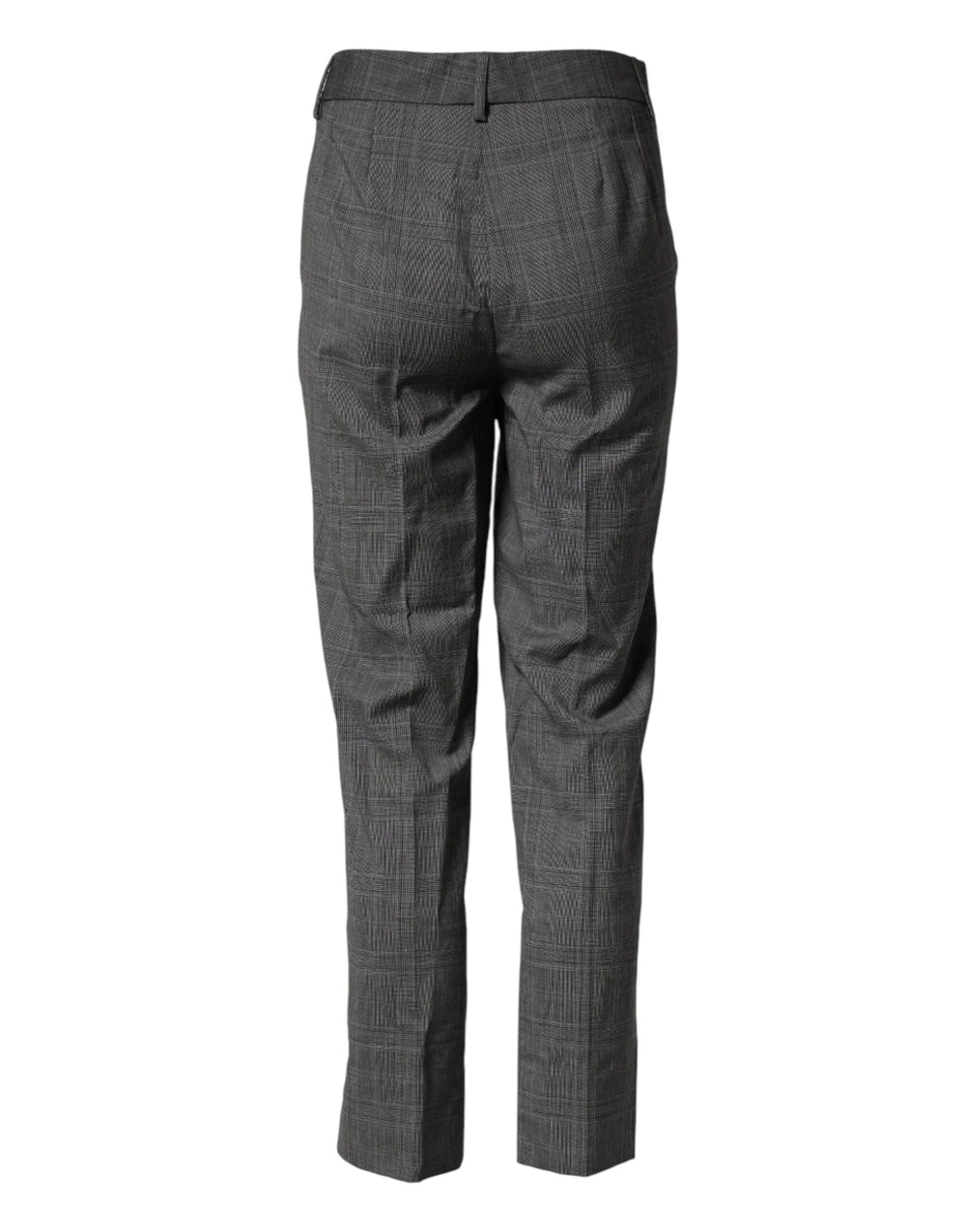 Dolce & Gabbana Dark Gray Check Tartan VirginWool Dress Pants - IT42|M