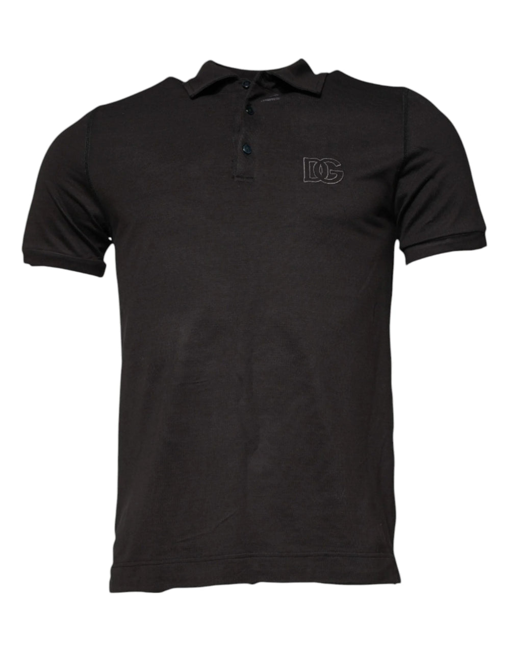 Dolce & Gabbana Dark Gray Collared Short Sleeves Polo T-shirt - IT50 | L - Polos