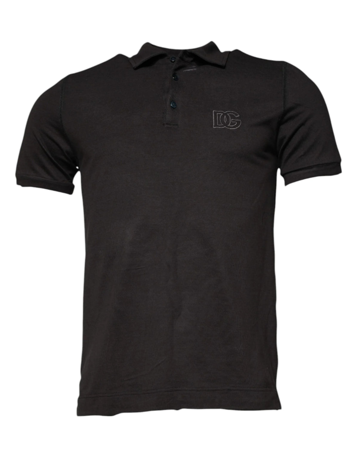 Dolce & Gabbana Dark Gray Collared Short Sleeves Polo T-shirt - IT50 | L - Polos