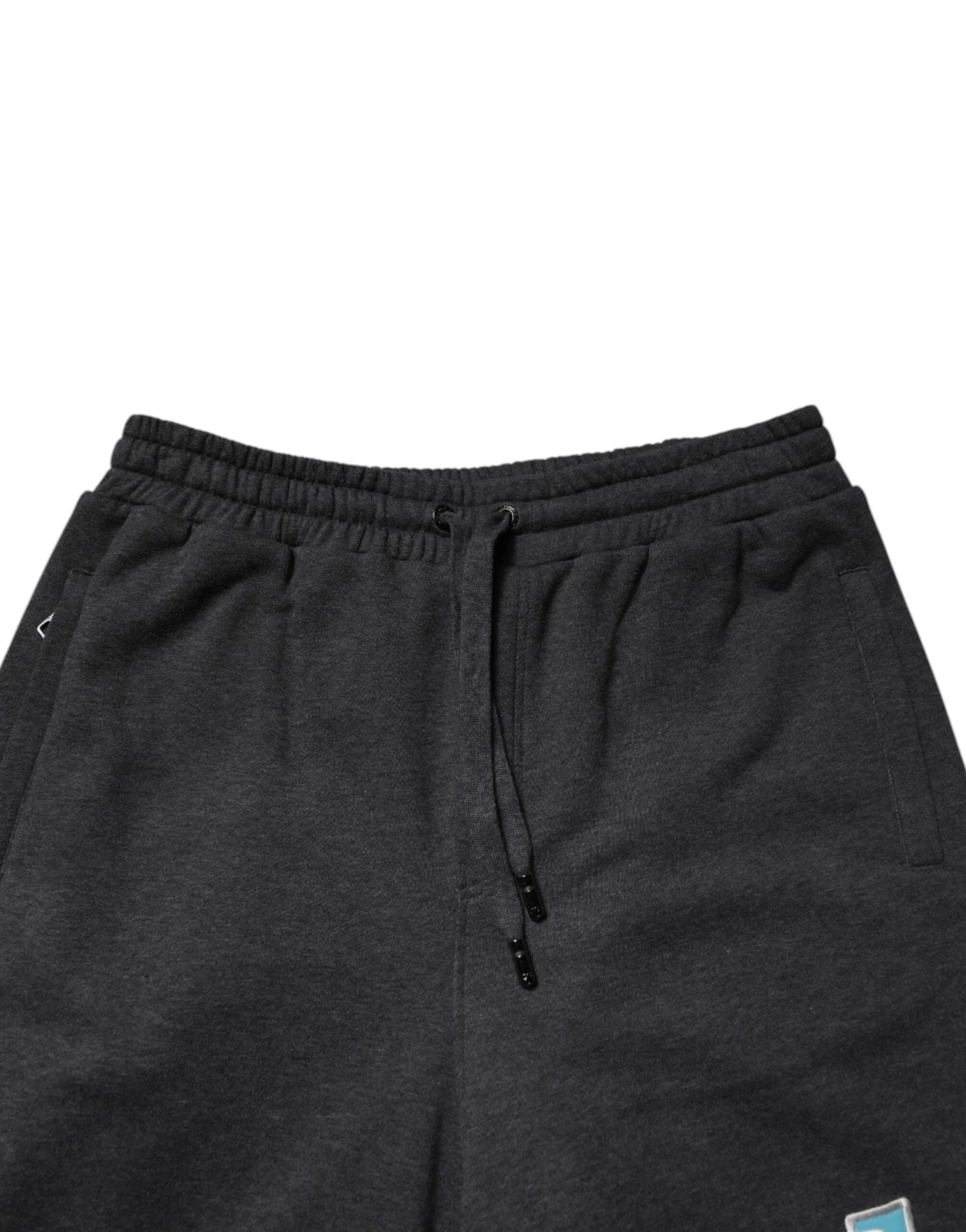 Dolce & Gabbana Dark Gray Cotton Layered Straight Sweatpants Pants - IT50 | L - Sweatpants