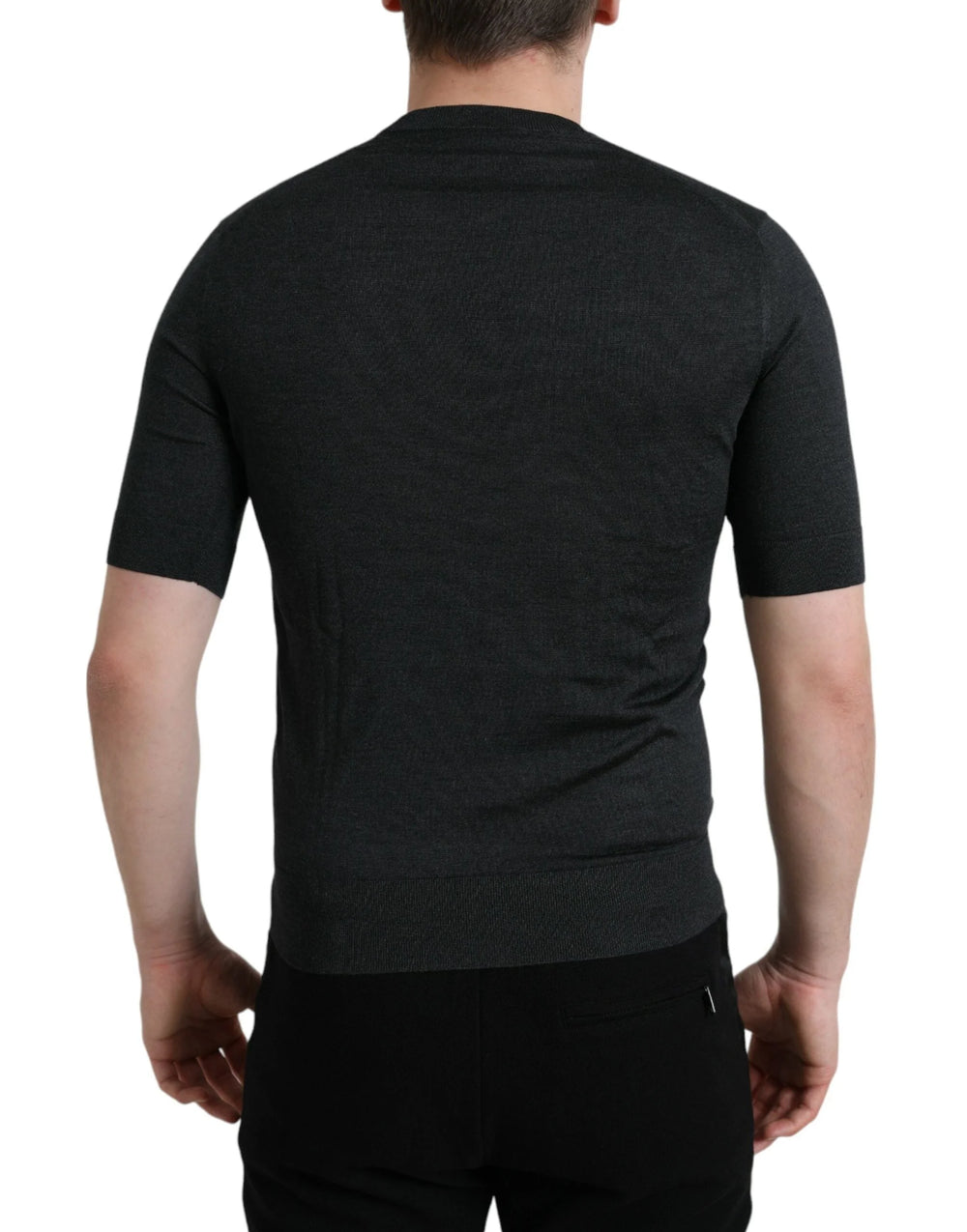 Dolce & Gabbana Dark Gray Crew Neck Short Sleeves T-shirt - IT44 | XS - T-Shirts
