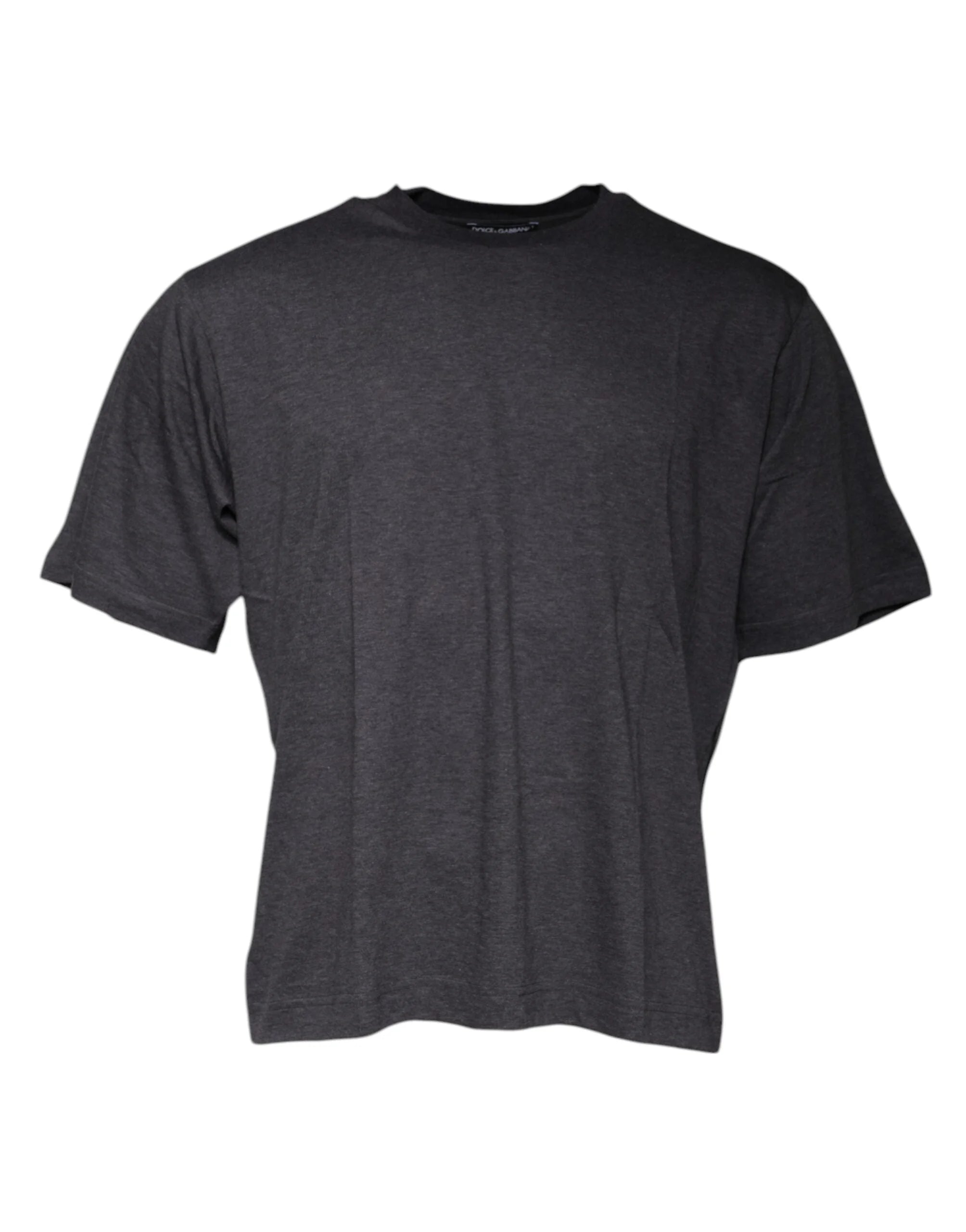 Dolce & Gabbana Dark Gray Crew Neck Short Sleeves T-shirt - IT50 | L - T-Shirts