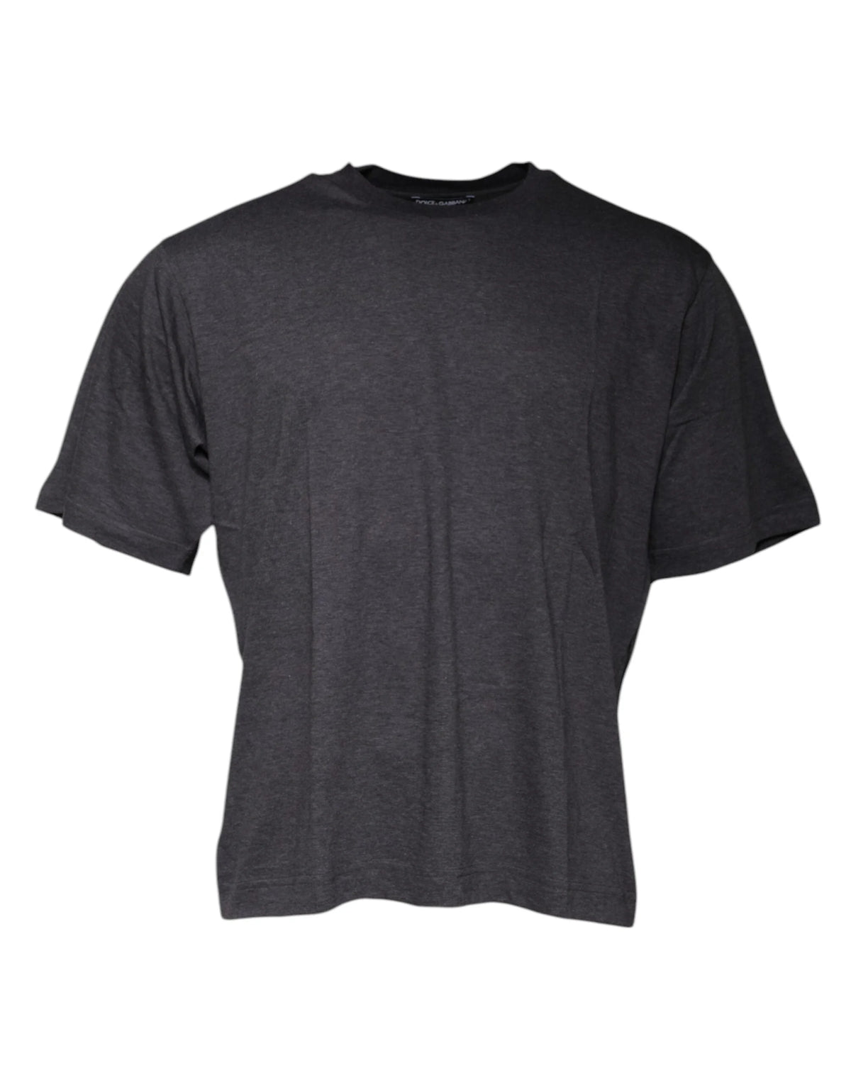 Dolce & Gabbana Dark Gray Crew Neck Short Sleeves T-shirt - IT50 | L - T-Shirts